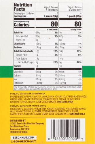 Beech-Nut® Breakfast Stage 4 Yogurt Variety Pack Baby Food Pouches Perspective: right