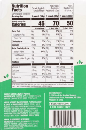 Beech-Nut® Baby Food Pouches Variety Pack Perspective: right