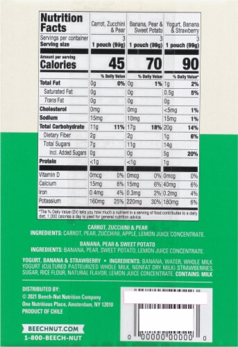 Beech-Nut® Favorite Flavors Baby Food Pouch Variety Pack Perspective: right