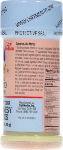 Chef Merito® Shrimp & Seafood Seasoning Perspective: right