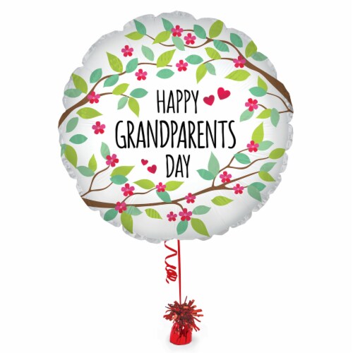 Happy Grandparent's Day HELIUM FILLED BALLOON Perspective: right