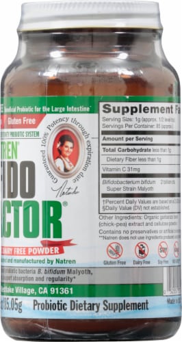 Natren Bifido Factor 2 Probiotic Dairy Free Powder Perspective: right