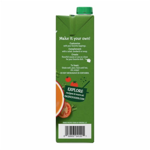 Pacific Foods™ Organic Creamy Tomato Soup Perspective: right