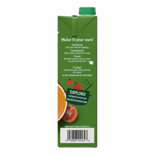 Pacific Foods™ Organic Roasted Red Pepper & Tomato Soup Perspective: right