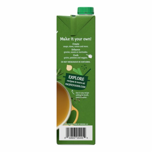 Pacific Foods® Organic Low Sodium Free Range Chicken Broth Perspective: right