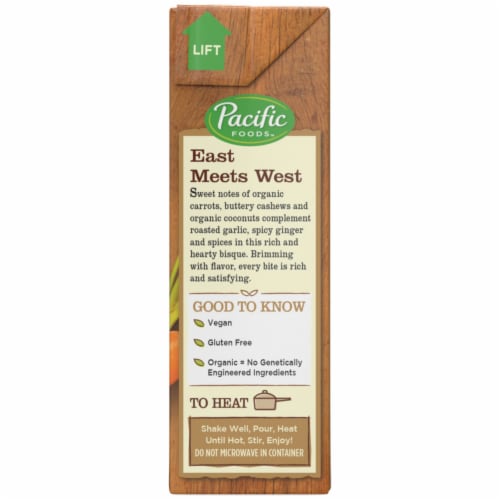 Pacific Foods® Organic Cashew Carrot Ginger Bisque Perspective: right