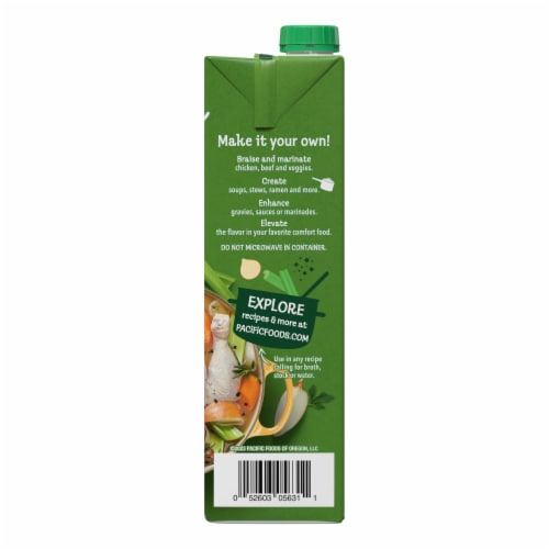 Pacific Foods® Organic Unsalted Chicken Stock Perspective: right