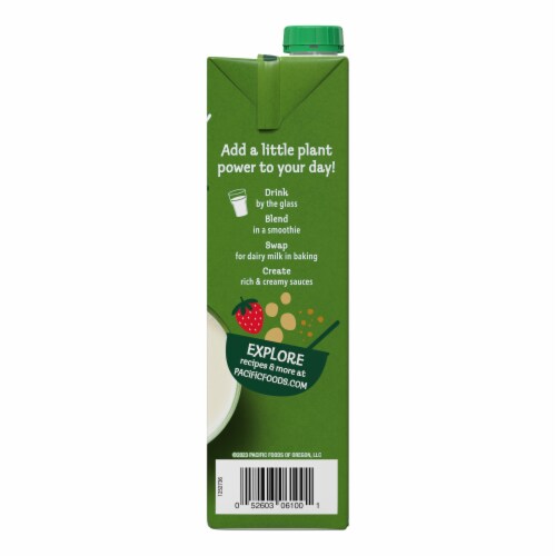 Pacific Foods™ Organic Soy Original Unsweetened Plant-Based Beverage Perspective: right