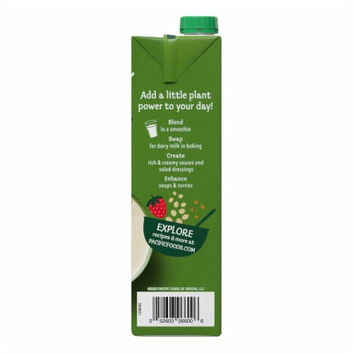 Pacific Foods™ Original Hemp Plant-Based Beverage Perspective: right