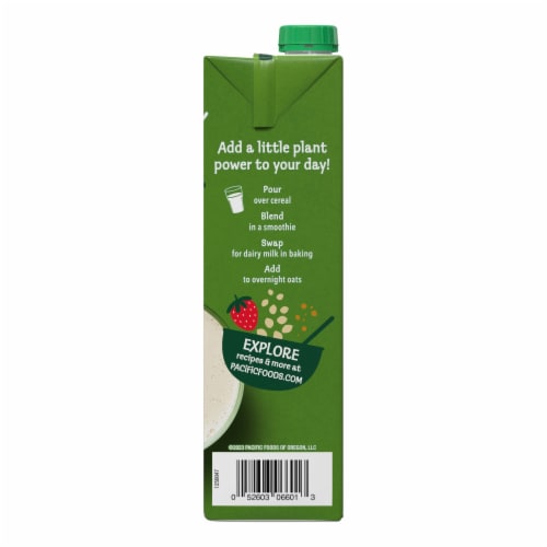 Pacific Foods™ Plant-Based Vanilla Hemp Beverage Perspective: right