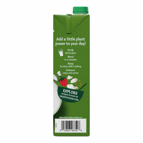 Pacific Foods™ Organic Original Sweetened Coconut Plant-Based Beverage Perspective: right