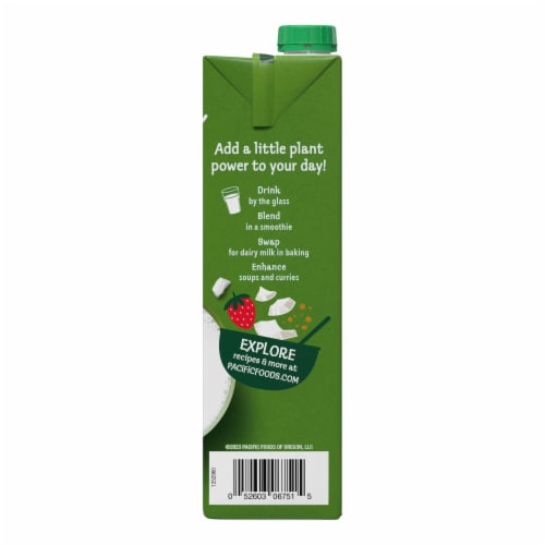 Pacific Foods™ Organic Original Unsweetened Coconut Plant-Based Beverage Perspective: right