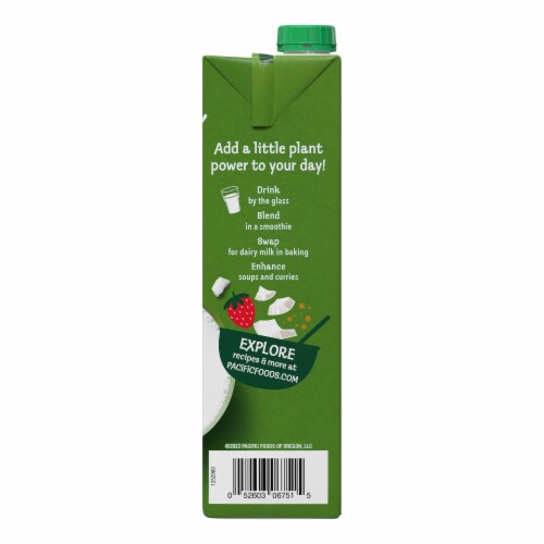 Pacific Foods® Unsweetened Organic Coconut Milk Perspective: right