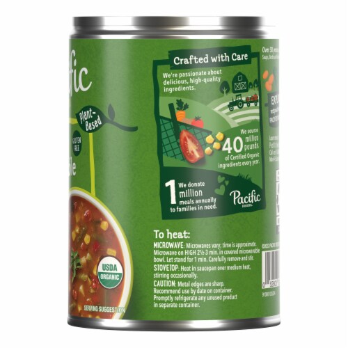 Pacific Foods Organic Hearty Vegetable Soup Vegan Soup Perspective: right