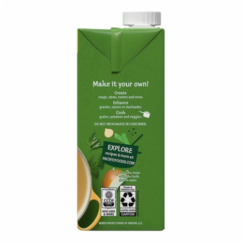 Pacific Foods® Organic Free Range Chicken Broth Perspective: right