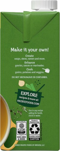 Pacific Foods® Low Sodium Organic Chicken Broth Value Size Perspective: right