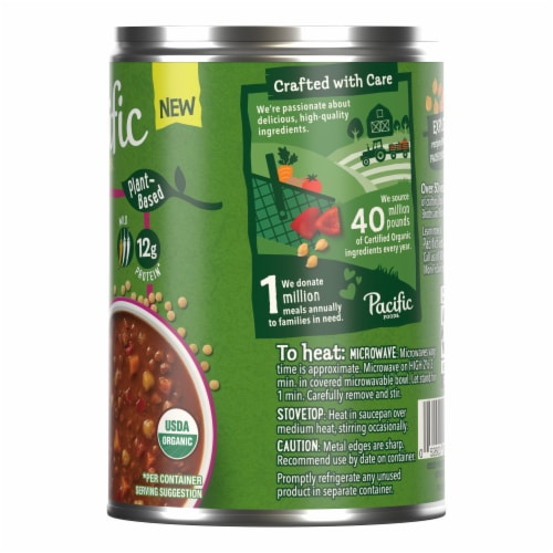 Pacific Foods Organic Spicy Harissa Lentil Soup Plant Based Perspective: right