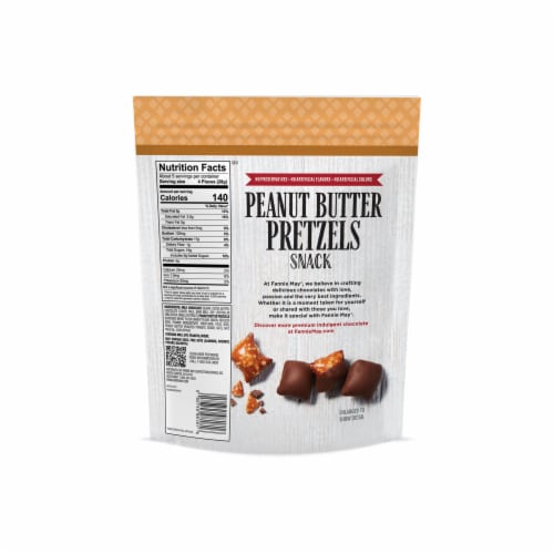 Fannie May Milk Chocolate Peanut Butter Pretzel Snacks Perspective: right