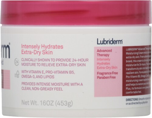 Lubriderm Fragrance Free Advanced Therapy Moisturizing Cream Perspective: right