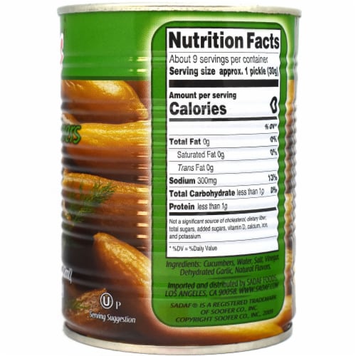 Sadaf® Pickled Cucumbers in Brine Perspective: right