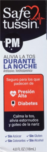 Safetussin® PM Night Time Cough Relief Syrup Perspective: right