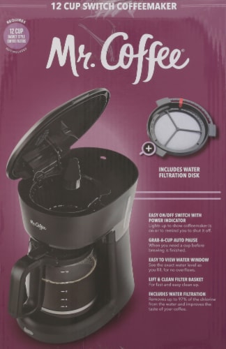 Mr. Coffee 12 Cup Switch Coffeemaker Black