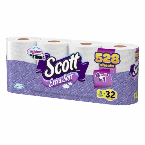 Scott Extra Soft Mega Roll Bath Tissue Perspective: right