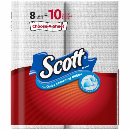 Scott Choose-A-Sheet with Quick Absorbing Ridges Paper Towel Perspective: right