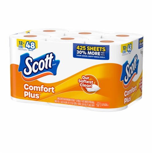 Scott® Mega Rolls 1-Ply Standard Toilet Paper Perspective: right
