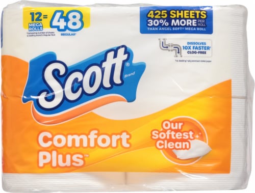 Scott® Comfort Plus™ Toilet Paper Mega Rolls Perspective: right