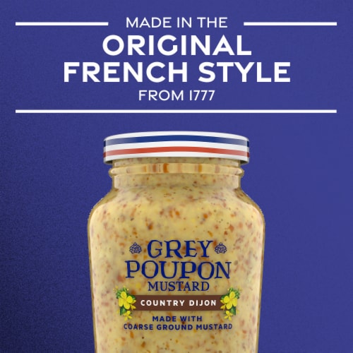 Grey Poupon Country Dijon Coarse Ground Mustard Perspective: right