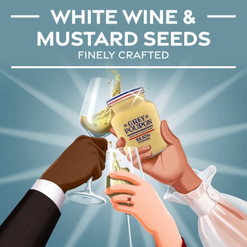 Grey Poupon Dijon Mustard Perspective: right