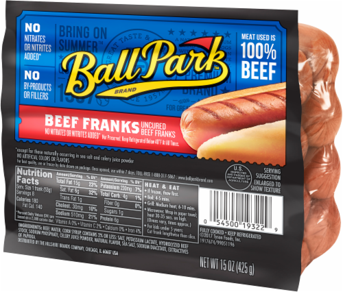 Ball Park Beef Franks Perspective: right