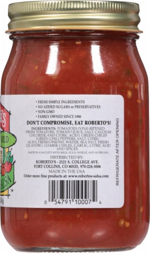 Roberto's® Mild Green Chile Salsa Perspective: right