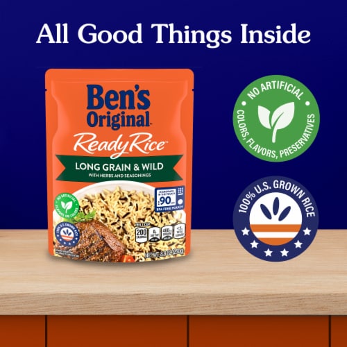 Ben's Original™ Ready Rice Long Grain and Wild Flavored Rice Perspective: right