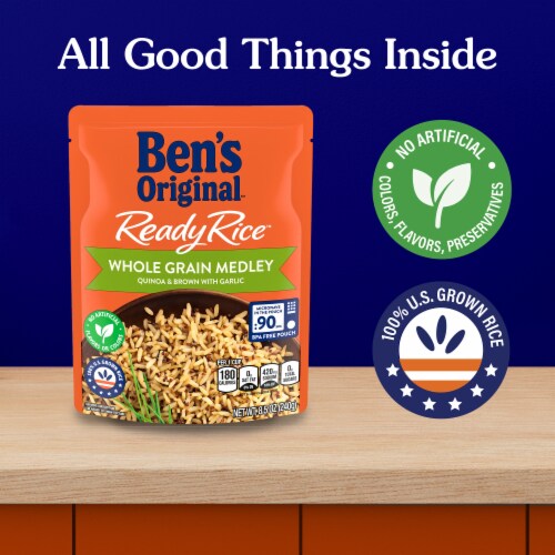 Ben's Original™ Ready Rice Whole Grain Medley Quinoa and Brown Flavored Rice Perspective: right