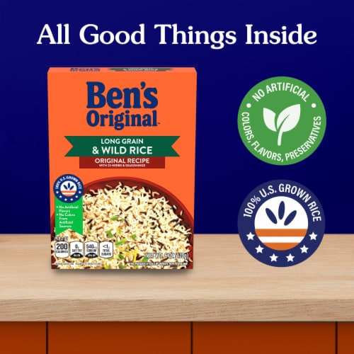 Ben's Original Original Recipe Long Grain Rice & Wild Flavored Rice, 6 oz Box Perspective: right