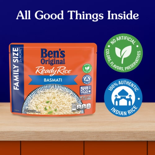 Ben's Original Ready Rice Basmati Rice, Easy Dinner Side, 17.3 oz Pouch Perspective: right