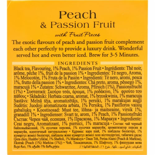 Ahmad Tea Peach & Passion Fruit Black Tea Bags Perspective: right