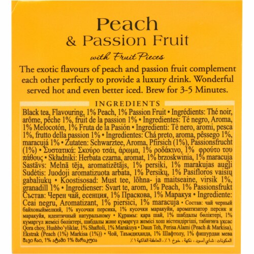 Ahmad Tea Peach & Passion Fruit Black Tea Bags Perspective: right