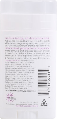 Earth Science Tea Tree Lavender Deodorant Perspective: right
