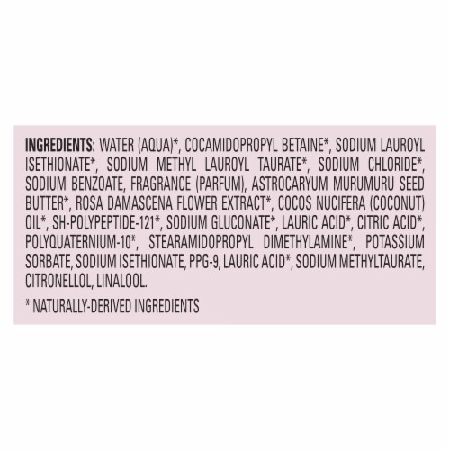 Love Beauty and Planet Murumuru Butter & Rose Vegan Collagen Moisture Shampoo Perspective: right
