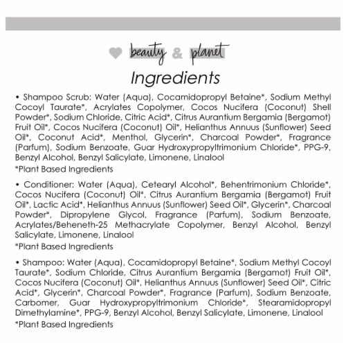 Love Beauty and Planet Charcoal Shampoo & Conditioner Set Perspective: right