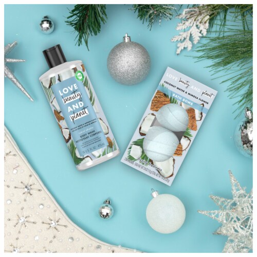 Love Beauty and Planet Coconut Water & Mimosa Flower Body Wash and Bath Bombs Perspective: right