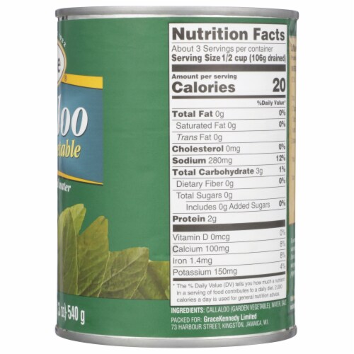 Grace Chopped Callaloo Perspective: right