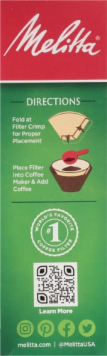 Melitta® #2 Super Premium Paper Cone Coffee Filters - Natural Brown Perspective: right