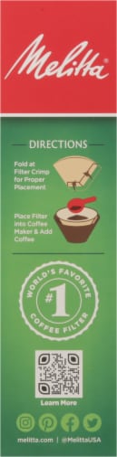 Melitta® #4 Cone Natural Brown Coffee Filters Perspective: right