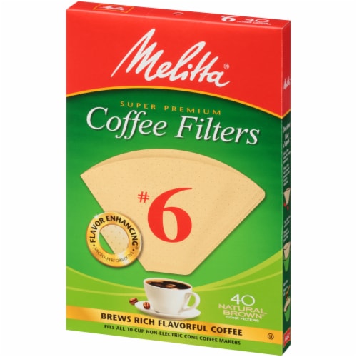 Melitta® Super Premium #6 Paper Cone Coffee Filters Perspective: right