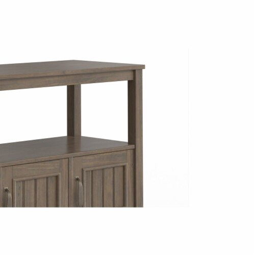Lev Solid Wood Console Table In Smoky Brown Perspective: right
