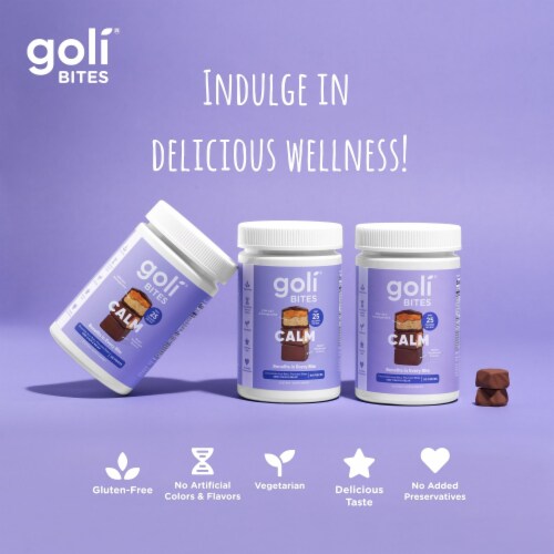 Goli® Nutrition Calm Chocolate Acai Berry Flavored Dietary Supplement Bites Perspective: right
